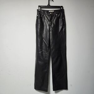 NWOT Zara Black Leather Pants 2 S